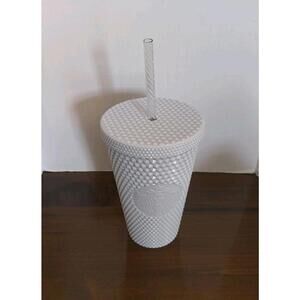 The Starbucks Spring 2024 Tumbler White Studded Bling Venti 24 oz With Straw New
